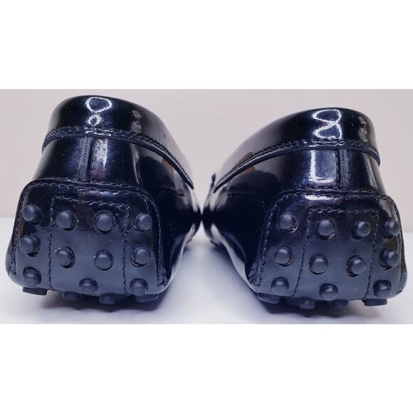 TOD'S Gommino Black Patent Leather Driving Shoes Penny Loafers Women's 36/US6 - Picture 5 of 16